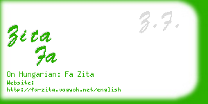 zita fa business card